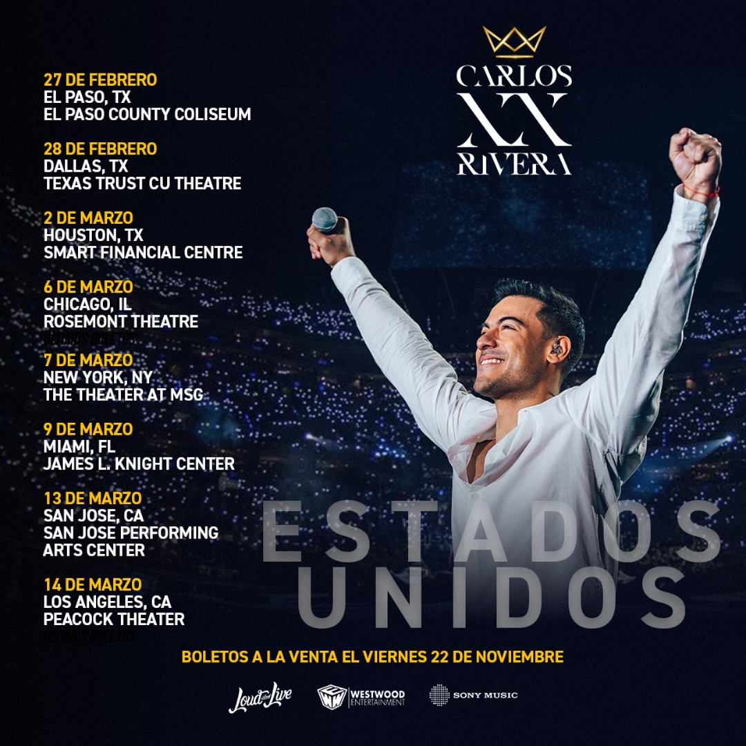 Carlos Rivera Carlos XX Tour Poster 2025